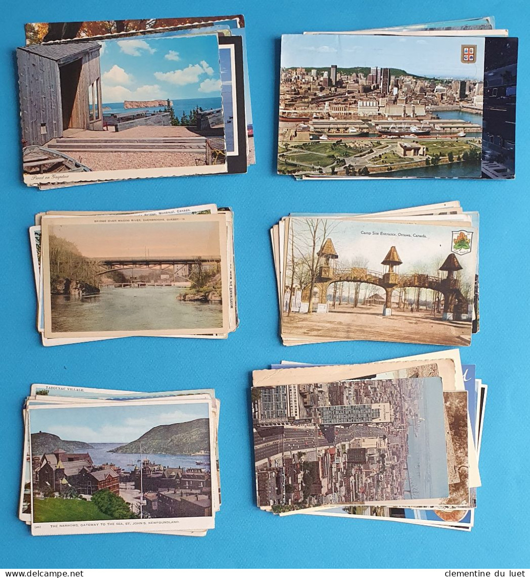 CANADA LOT 140 CARTES POSTALES MODERNES ET SEMI MODERNES TIMBRE STAMP - Verzamelingen & Kavels