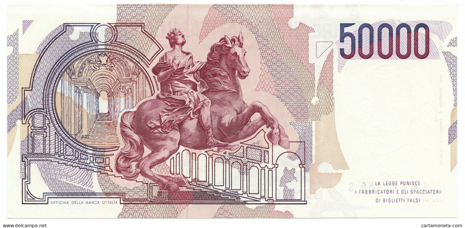 50000 LIRE GIAN LORENZO BERNINI I TIPO LETTERA A 15/03/1984 SUP - Autres & Non Classés