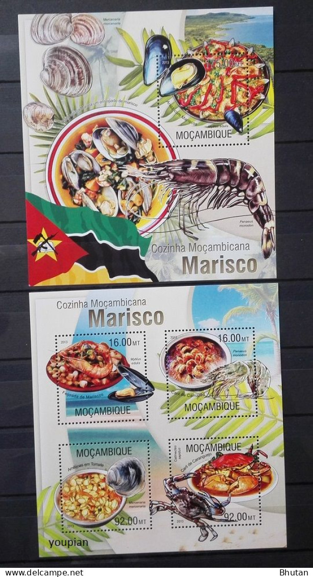 Mozambique 2013, Nature Food, Two MNH S/S - Mozambique