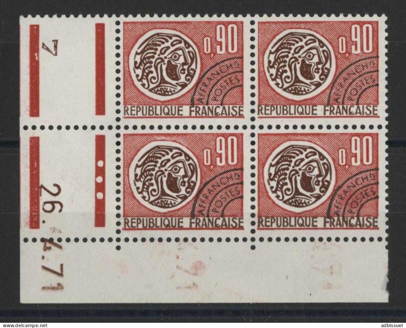 N° 133 PREOBLITERES Bloc De 4 Neuf ** (MNH) Coin Daté Du 26/4/71 TB - Precancels