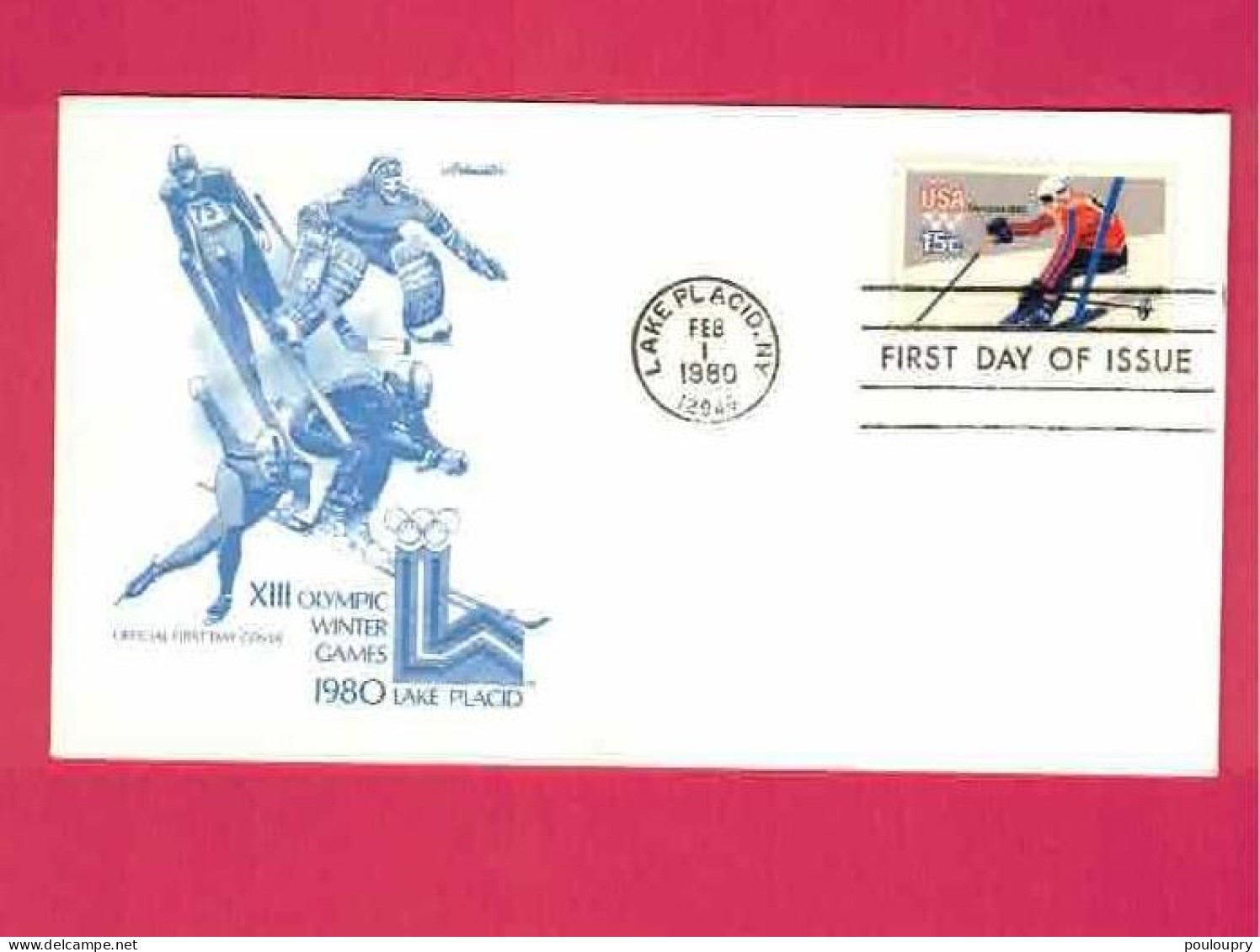 FDC De 1980 Des USA EUAN - YT N° 1264 - Slalom - Invierno 1980: Lake Placid