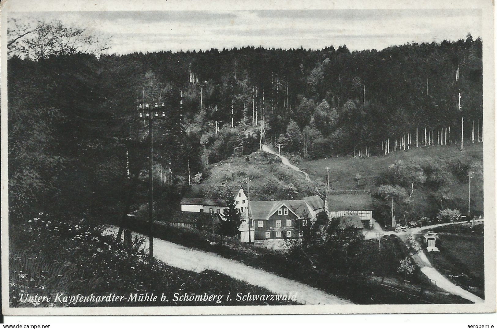 Alte Postkarte Untere Kapfenhardter Mühle Bei Schömberg / Schwarzwald (1946) - Schömberg