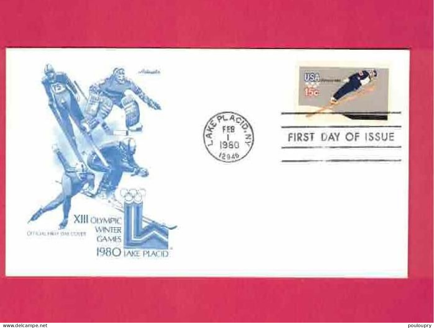 FDC De 1980 Des USA EUAN - YT N° 1265 - Saut à Skis - Invierno 1980: Lake Placid