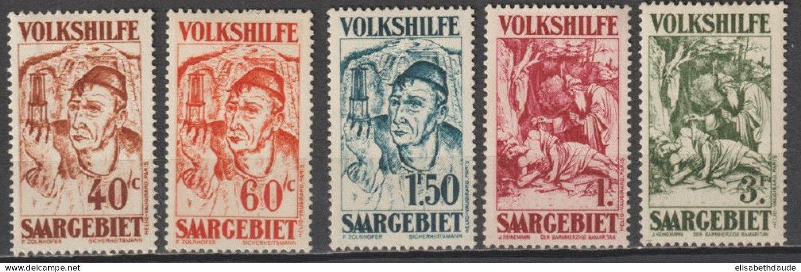 SAAR / SARRE - 1931 - YT N°141/144+146 * MLH (143 ** MNH) - COTE = 93 EUR. - Unused Stamps