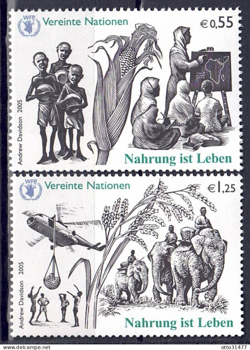 UNO Wien 2005 - Narung Ist Leben, Nr. 453 - 454, Postfrisch ** / MNH - Nuevos