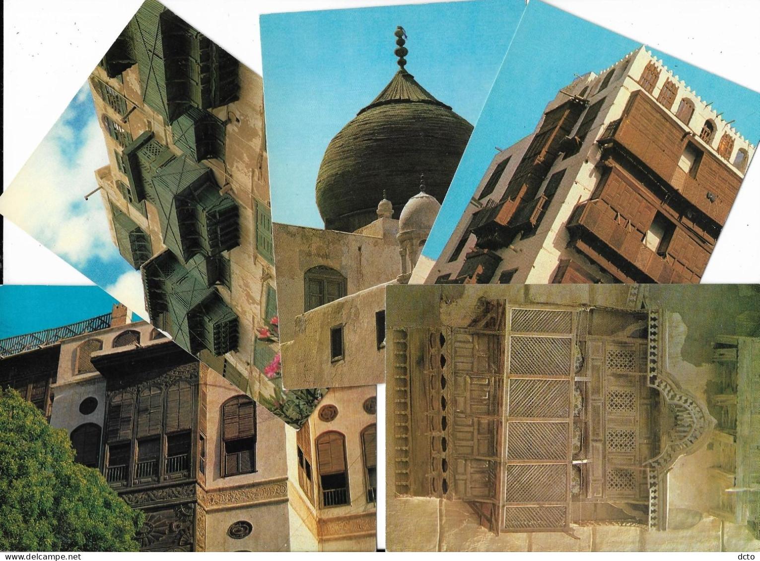 5 Cpm JEDDAH (Arabie Saoudite) Old J.,Old Quarter, Dome Of Fallah's School, Sheikh Mohamed Nassif's Library - Arabie Saoudite