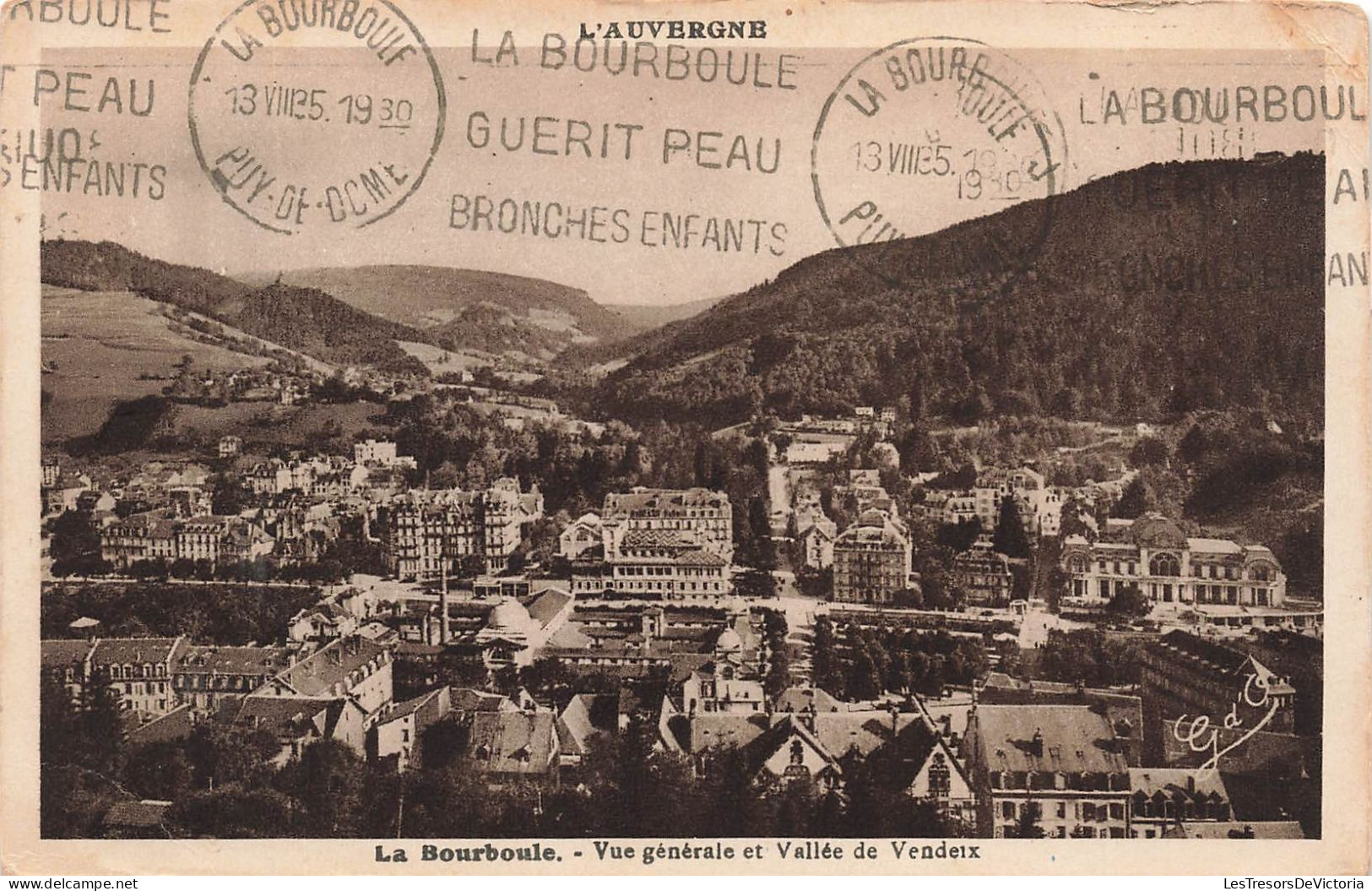 FRANCE - L'auvergne - La Bourboule - Vue Générale De La Ville Et Vallée De Vendeix - Carte Postale Ancienne - La Bourboule