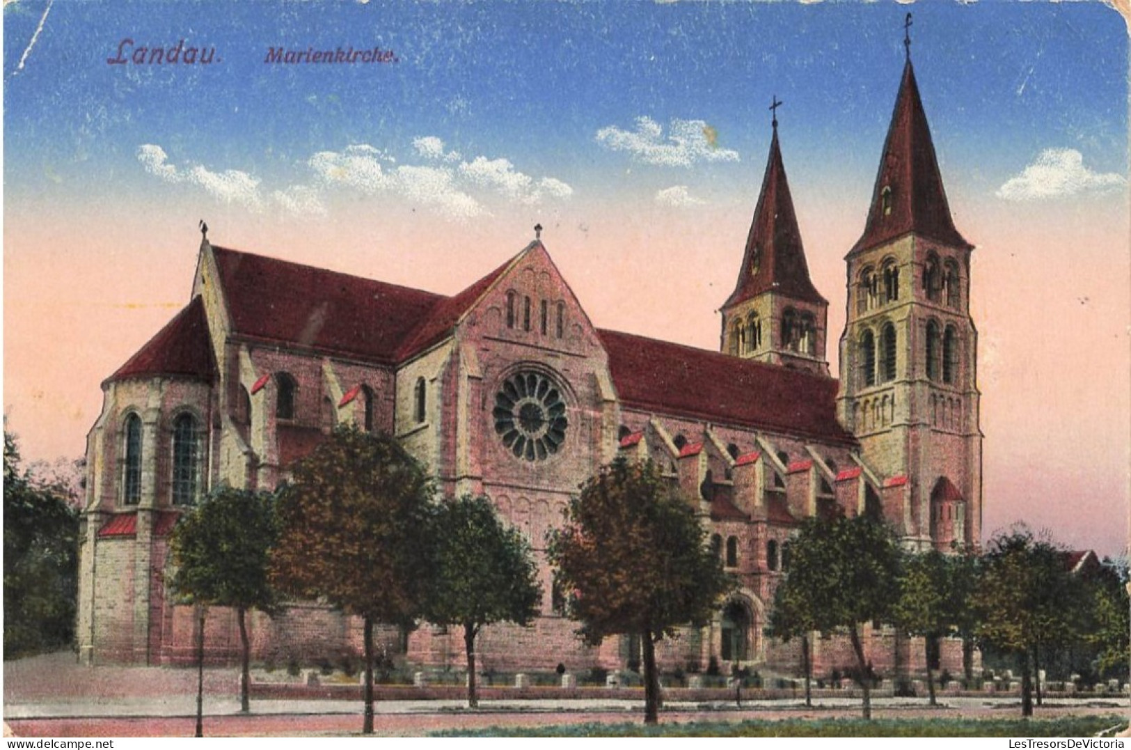 ALLEMAGNE - Landau - Marienkirche - Colorisé - Carte Postale Ancienne - Landau