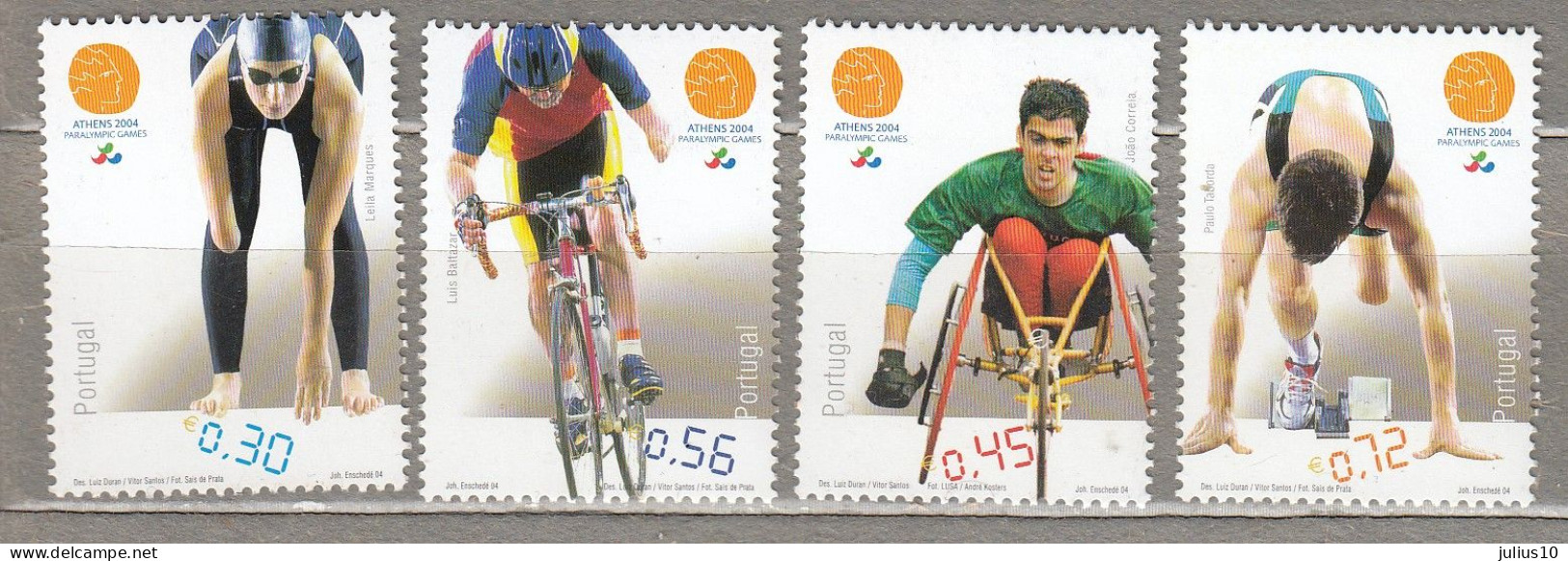 PORTUGAL 2004 Sport MNH (**) Mi 2844-2847 Face Value 2.03EUR #Sport102 - Zomer 2004: Athene - Paralympics