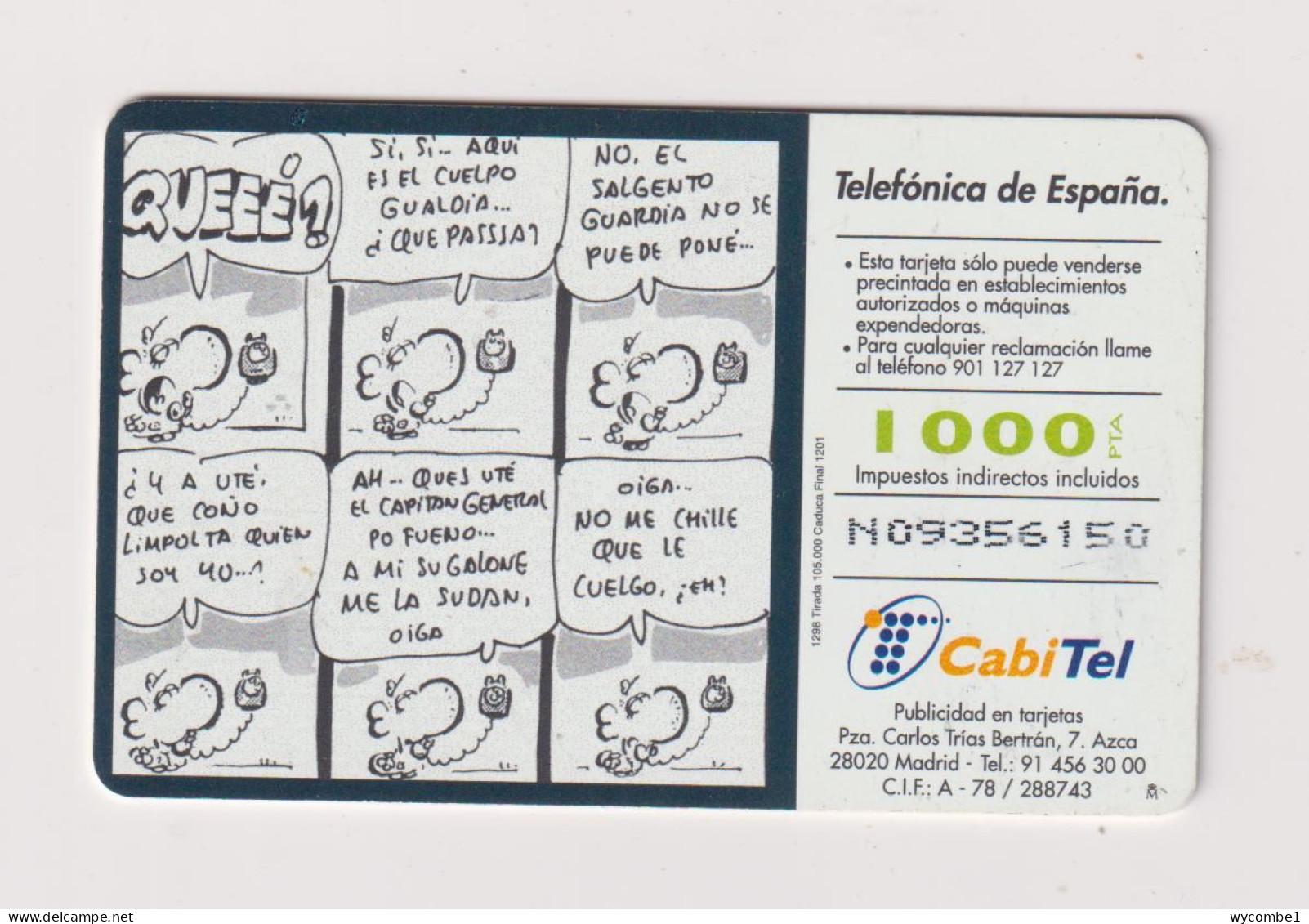 SPAIN - El Jueves Chip Phonecard - Commemorative Advertisment