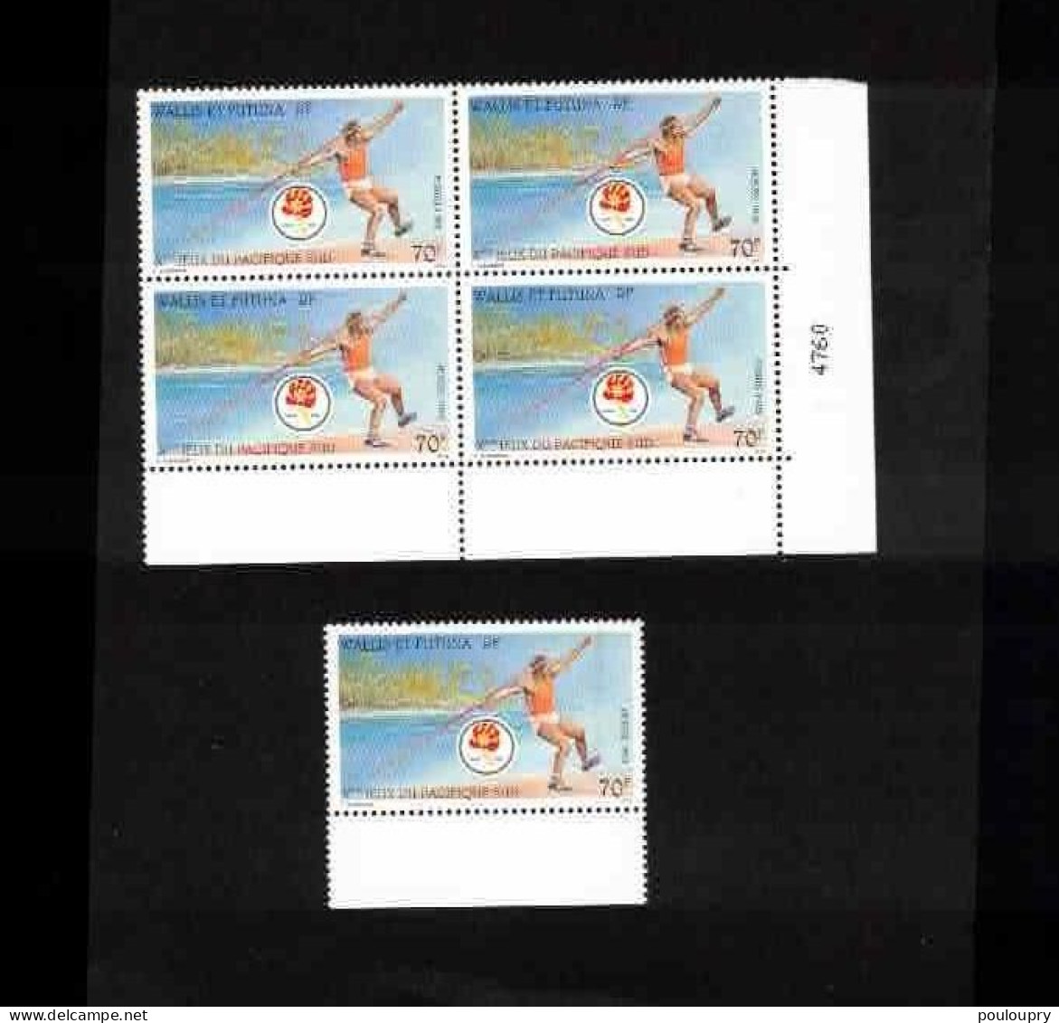 YT N° 479** En Bloc De 4 N° De Feuille + 1 Exemplaire** BDF - Jeux Du Pacifique Sud - Javelot - Unused Stamps