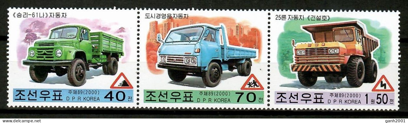 Korea 2000 Corea / Trucks MNH Camiones Lastwagen Camions / Hu33  38-40 - Vrachtwagens