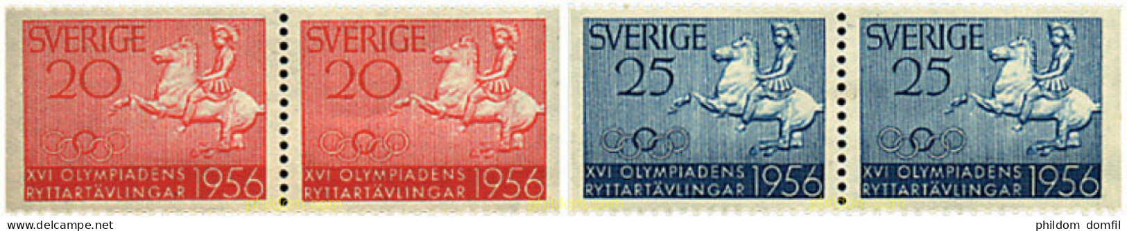 723457 MNH SUECIA 1956 16 JUEGOS OLIMPICOS VERANO MELBOURNE 1956 - Unused Stamps