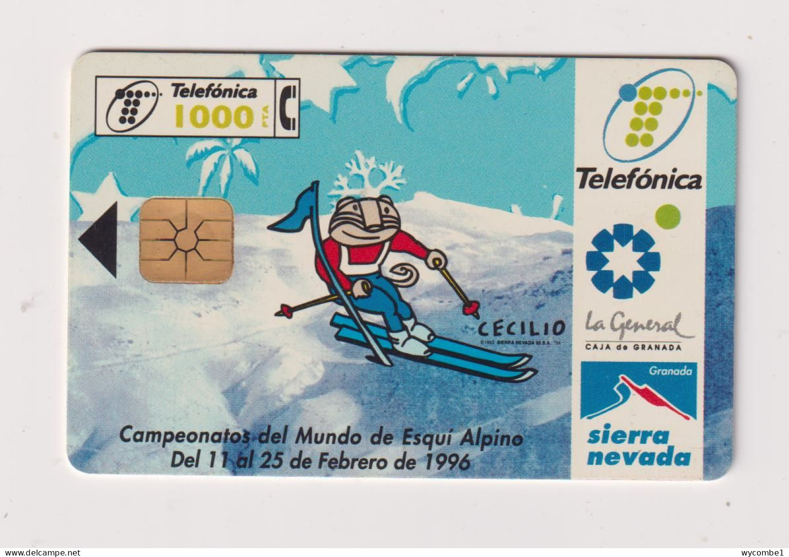 SPAIN - Skiing Chip Phonecard - Commemorative Advertisment