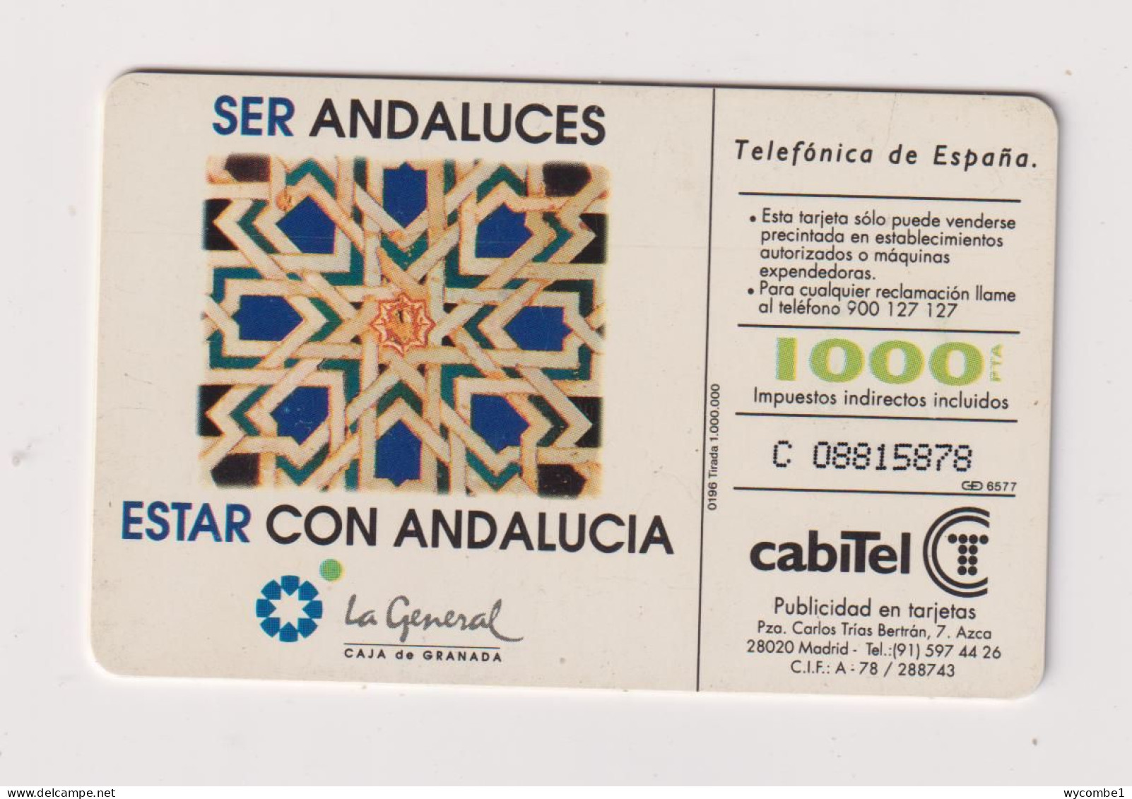 SPAIN - Skiing Chip Phonecard - Commemorative Advertisment