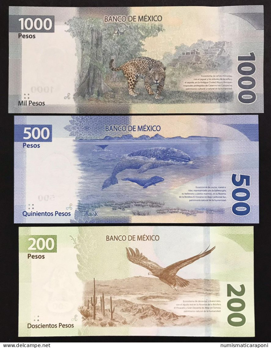 Messico Mexico 200 + 500 + 1000 Pesos 2017/2019  LOTTO 593 - México