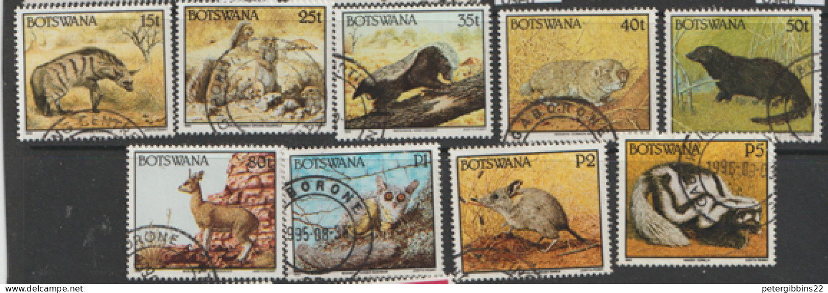 Botswana  1992  SG 744-52  Animals  Fine Used - Botswana (1966-...)