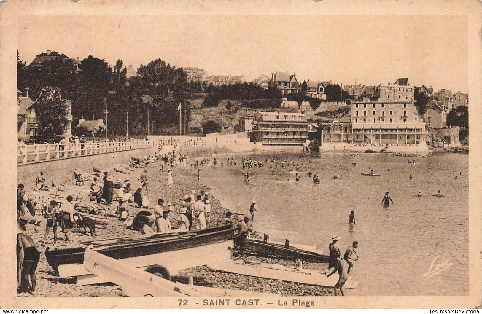 FRANCE - Saint Cast - Vue Générale De La Plage - Plein De Gens - Animé - Carte Postale Ancienne - Saint-Cast-le-Guildo