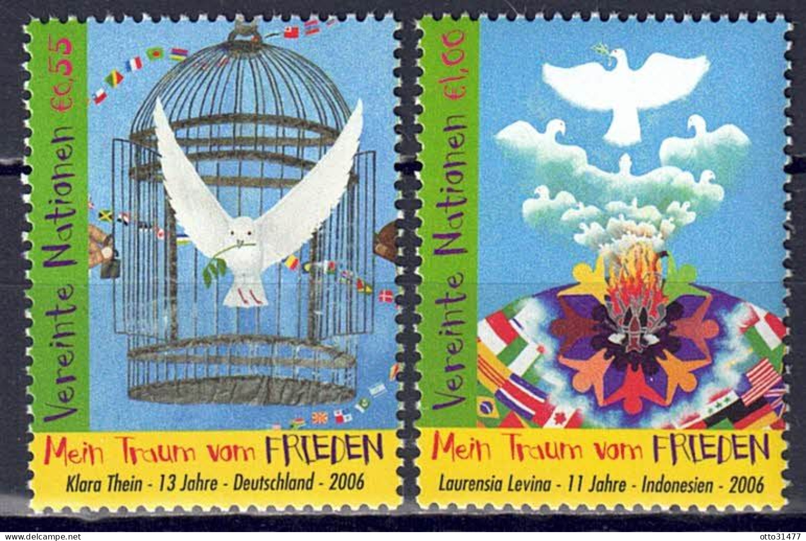 UNO Wien 2006 - Weltfriedenstag, Nr. 475 - 476, Postfrisch ** / MNH - Ongebruikt