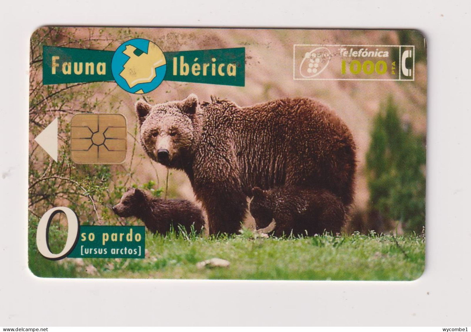 SPAIN - Brown Bear Chip Phonecard - Commemorative Advertisment