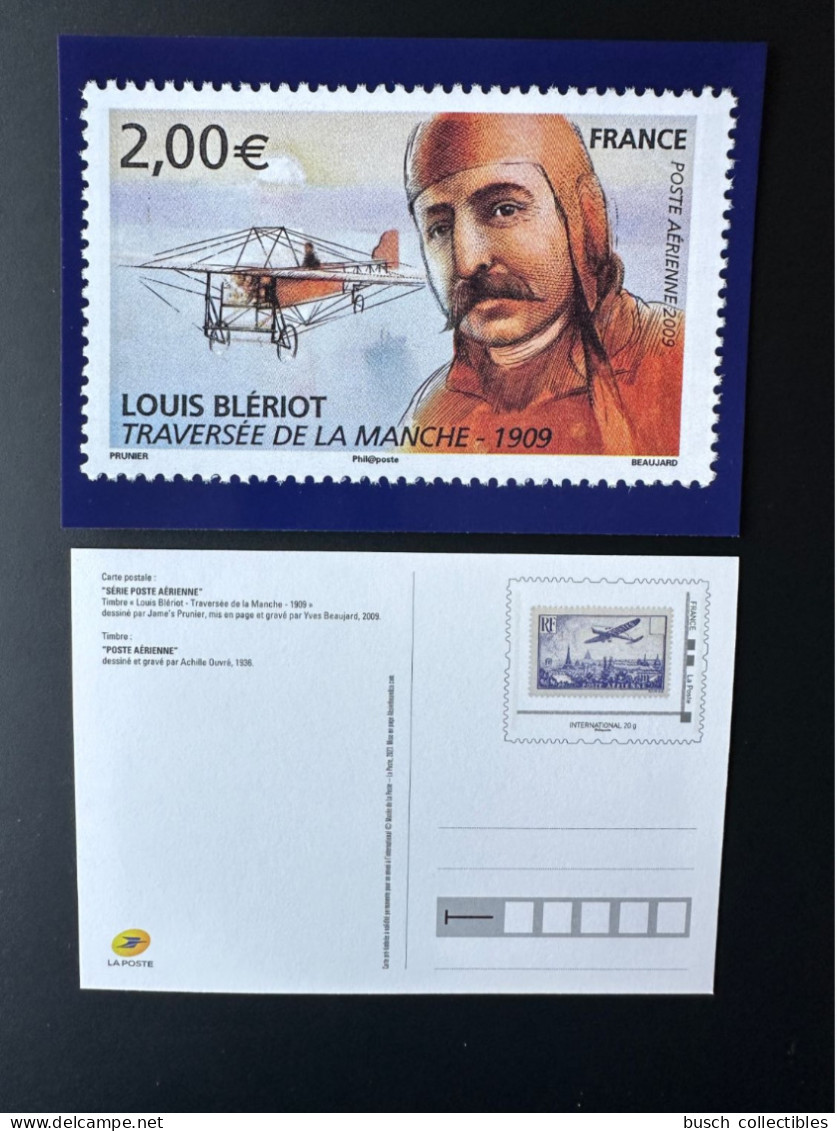 France 2023 Stationery Carte Postale Entier Ganzsache Louis Blériot Paris Airplane Avion Flugzeug Poste Aérienne 1936 - Aviones