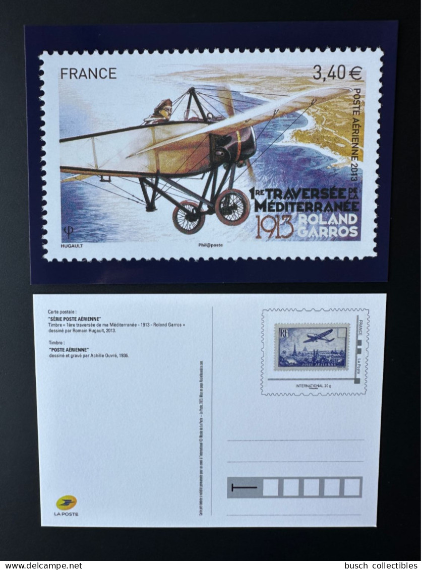 France 2023 Stationery Carte Postale Entier Ganzsache Roland Garros Paris Airplane Avion Flugzeug Poste Aérienne 1936 - Aviones