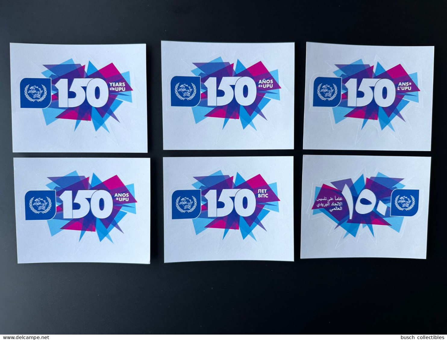 Berne Bern 2024 150 Ans Years UPU Union Postale Universelle Historian's Colloquium 6 Stickers Languages - UPU (Wereldpostunie)