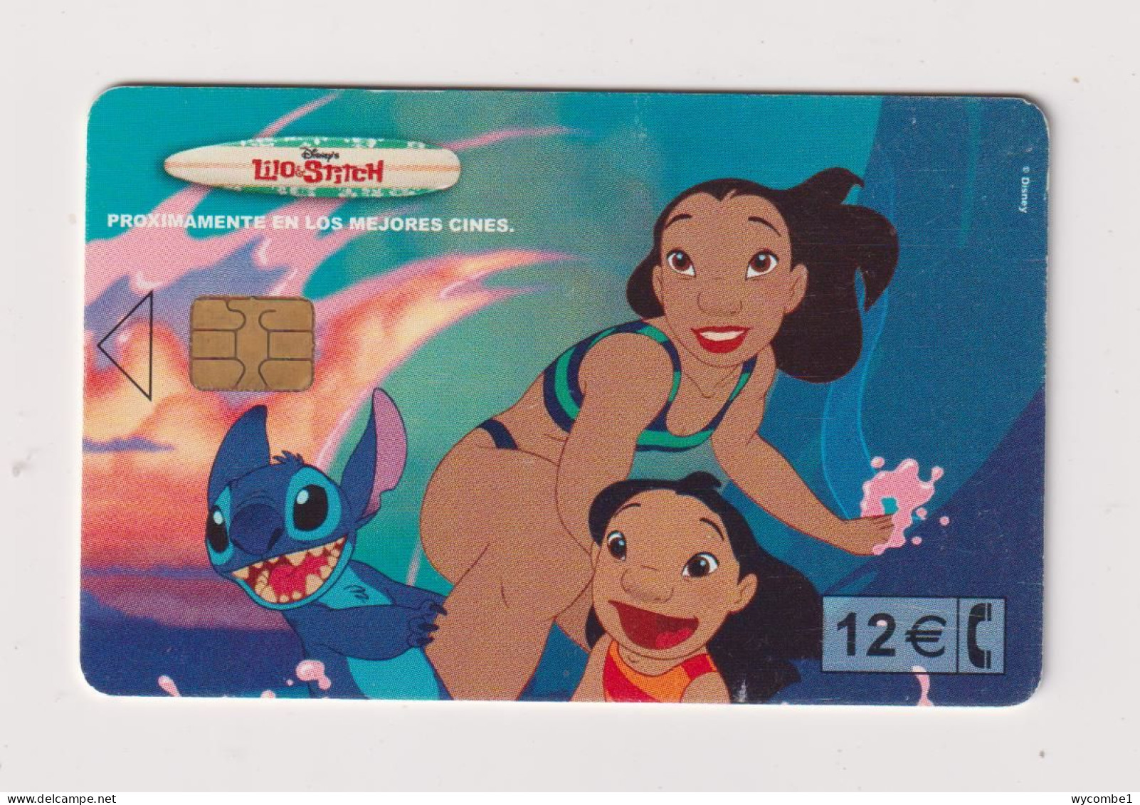 SPAIN - Lilo And Stitch Chip Phonecard - Commemorative Advertisment