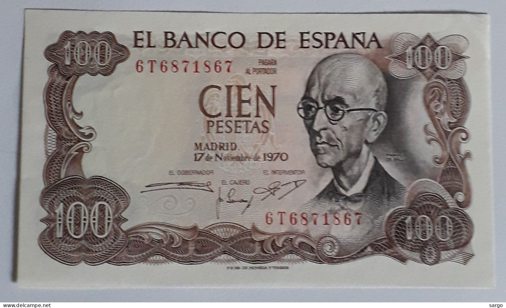SPAIN  - 100 PESETAS - 1970  - UNC - P 152 - BANKNOTES - PAPER MONEY - CARTAMONETA - - 100 Peseten