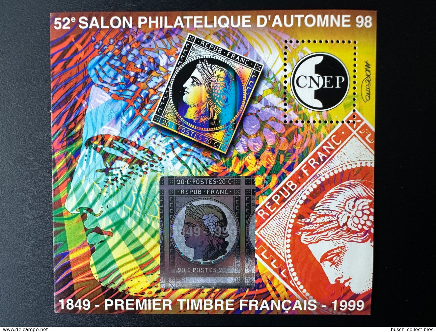 France 1999 Bloc C.N.E.P. CNEP N°28 Philexfrance 1999 Hologramme Hologram Definitive 150 Ans Du Premier Timbre Français - Holograms