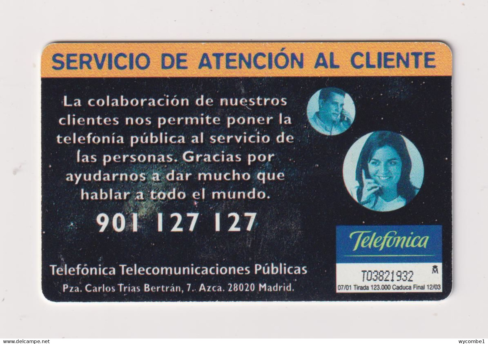 SPAIN - Client Services Chip Phonecard - Emissions Basiques