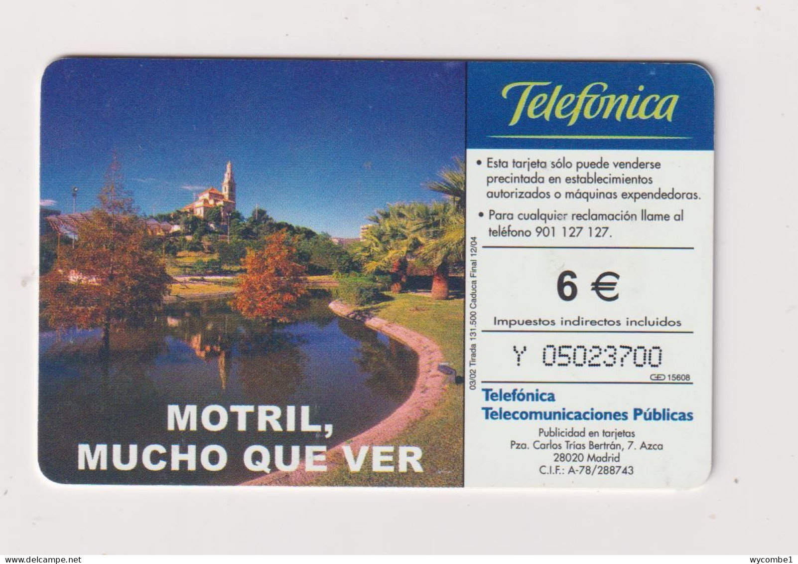 SPAIN - Golf Chip Phonecard - Herdenkingsreclame