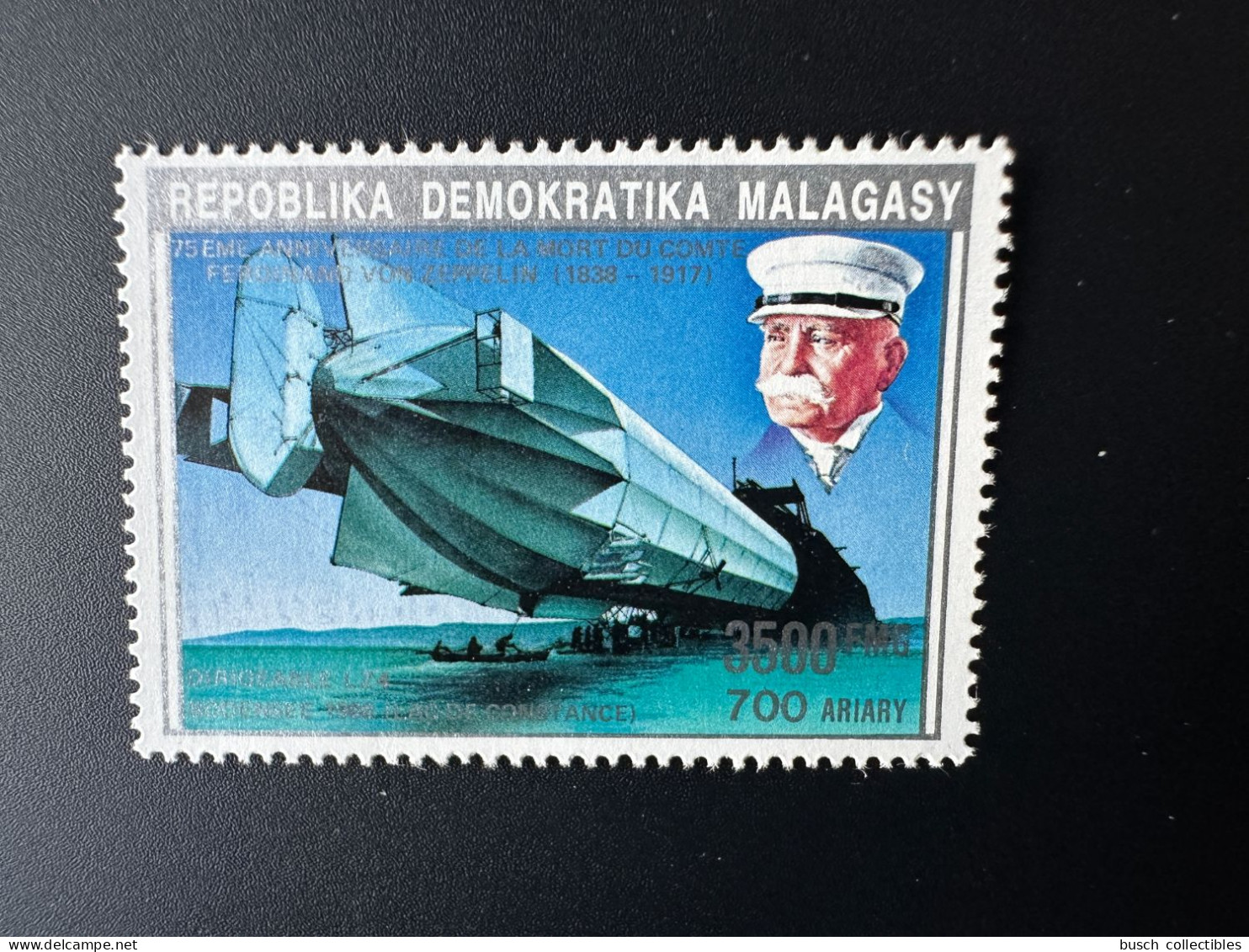 Madagascar Madagaskar 1992 Bl. Mi. 1396 I Ferdinand Conte Graf Von Zeppelin Ballon - Zeppeline