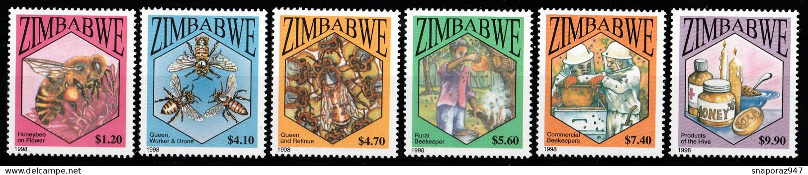 1998 Zimbabwe Beekeeping Bees Set MNH** B575 - Abeilles