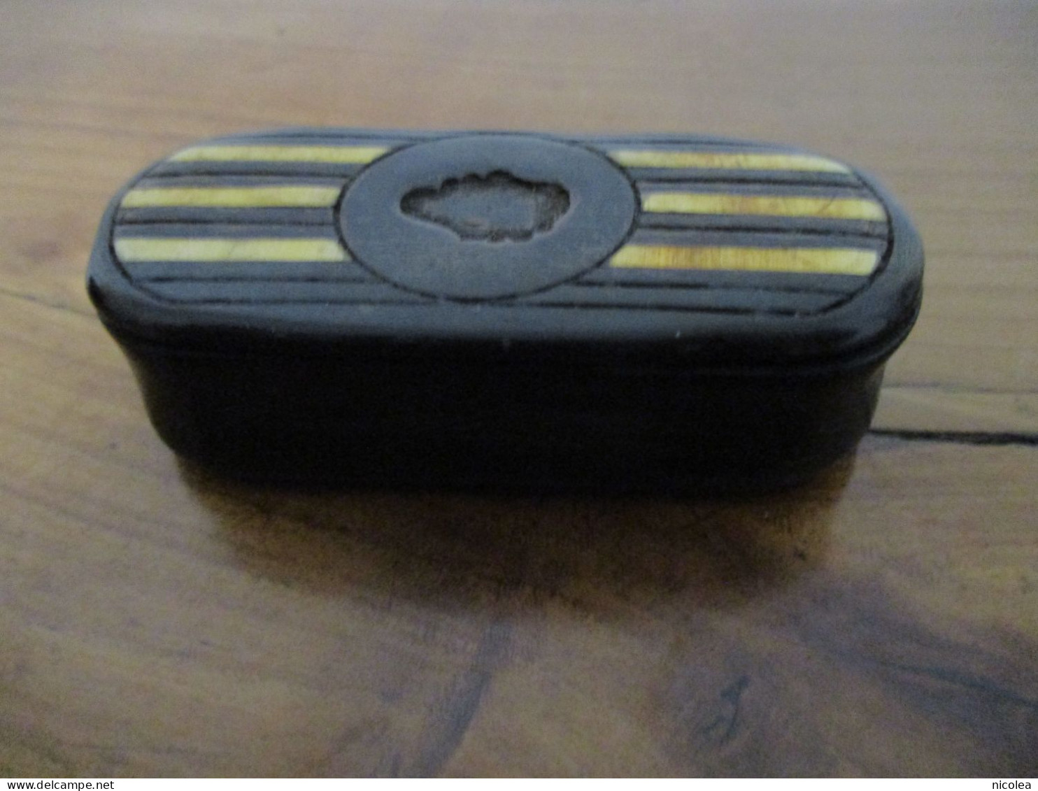 Tabatiere Boite à Priser SNUFF Box XIX° En Corne Art Populaire - Cajas Para Tabaco (vacios)