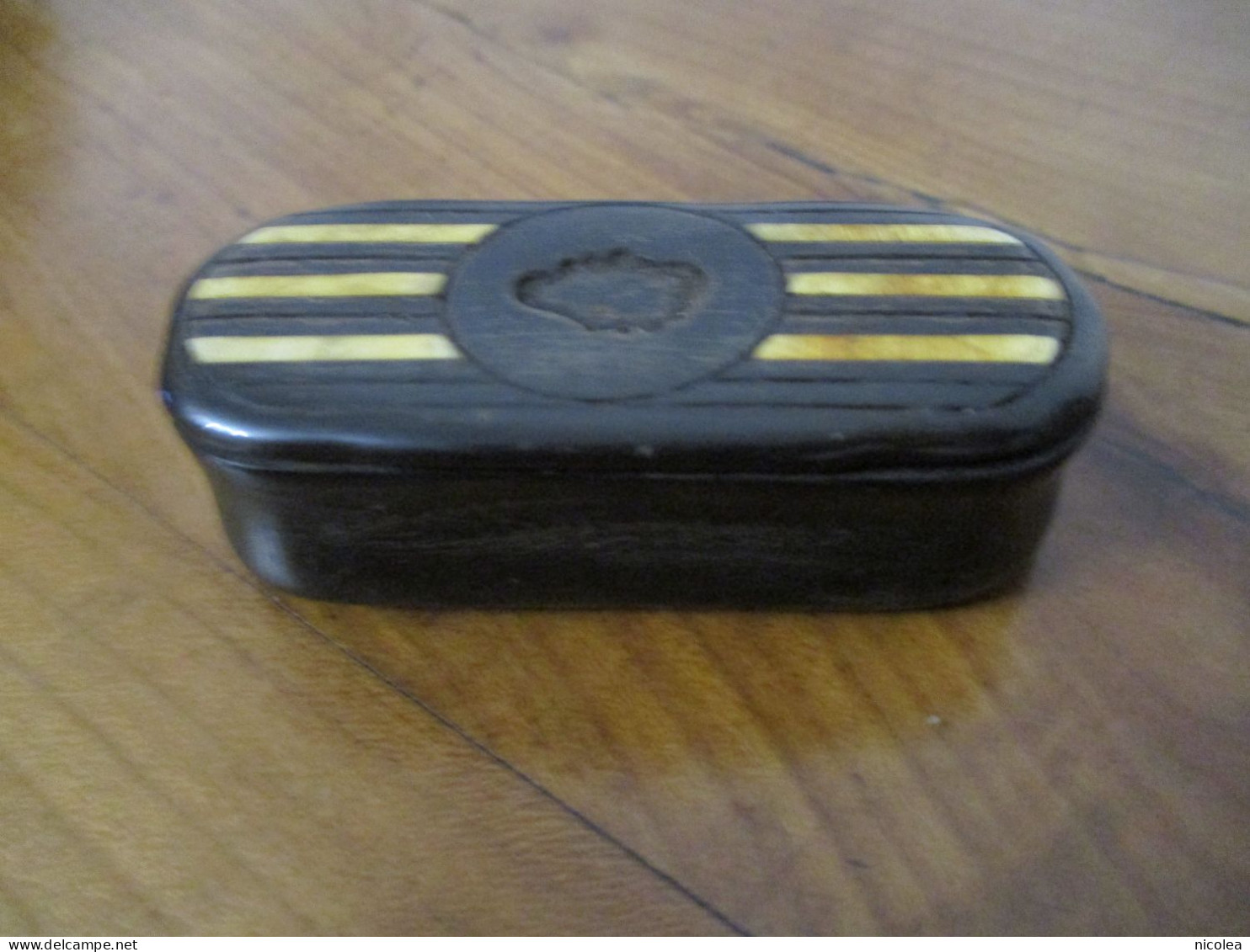 Tabatiere Boite à Priser SNUFF Box XIX° En Corne Art Populaire - Cajas Para Tabaco (vacios)