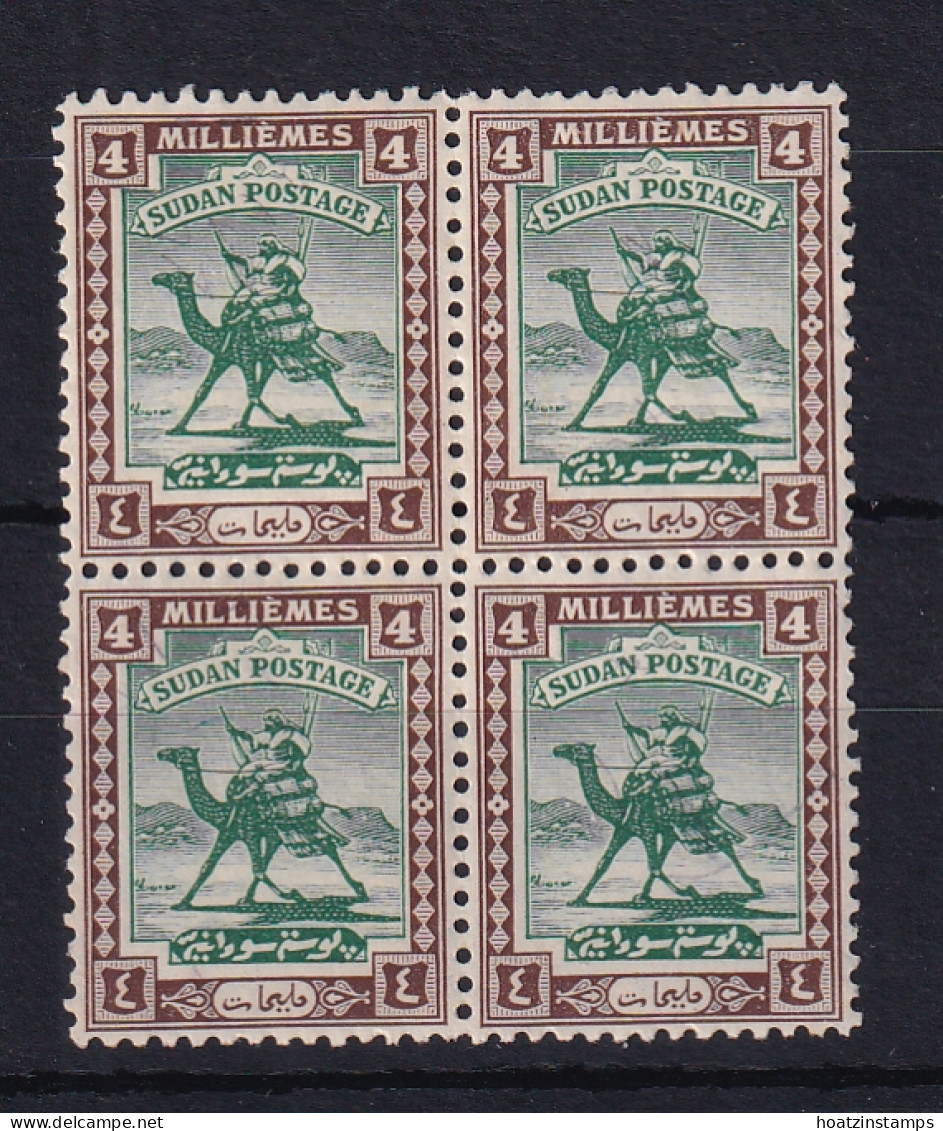 Sdn: 1927/41   Arab Postman    SG40    4m    MH Block Of 4 - Soudan (...-1951)