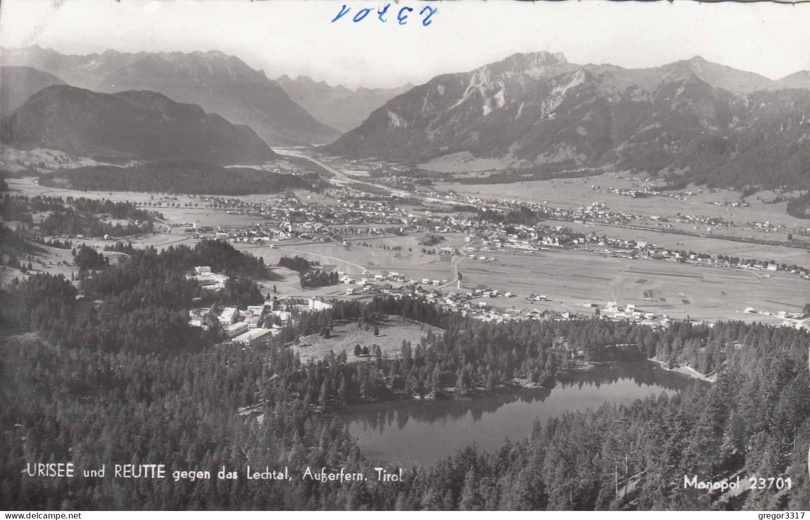 E4484) URISEE Und REUTTE Gegen Das Lechtal - Außerfern - Tirol S/W FOTO AK - - Reutte