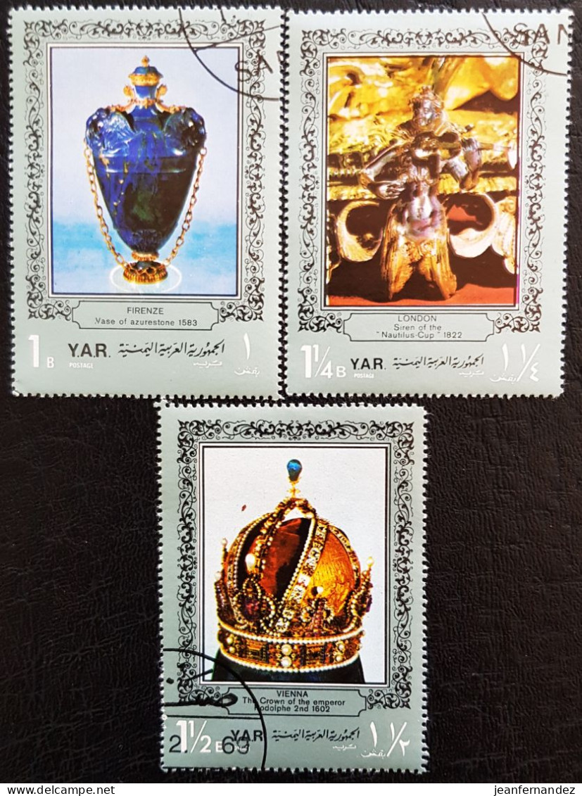 Yémen Du Nord 1972 Art Treasures   Stampworld N° 1504_1505_1507 - Yemen