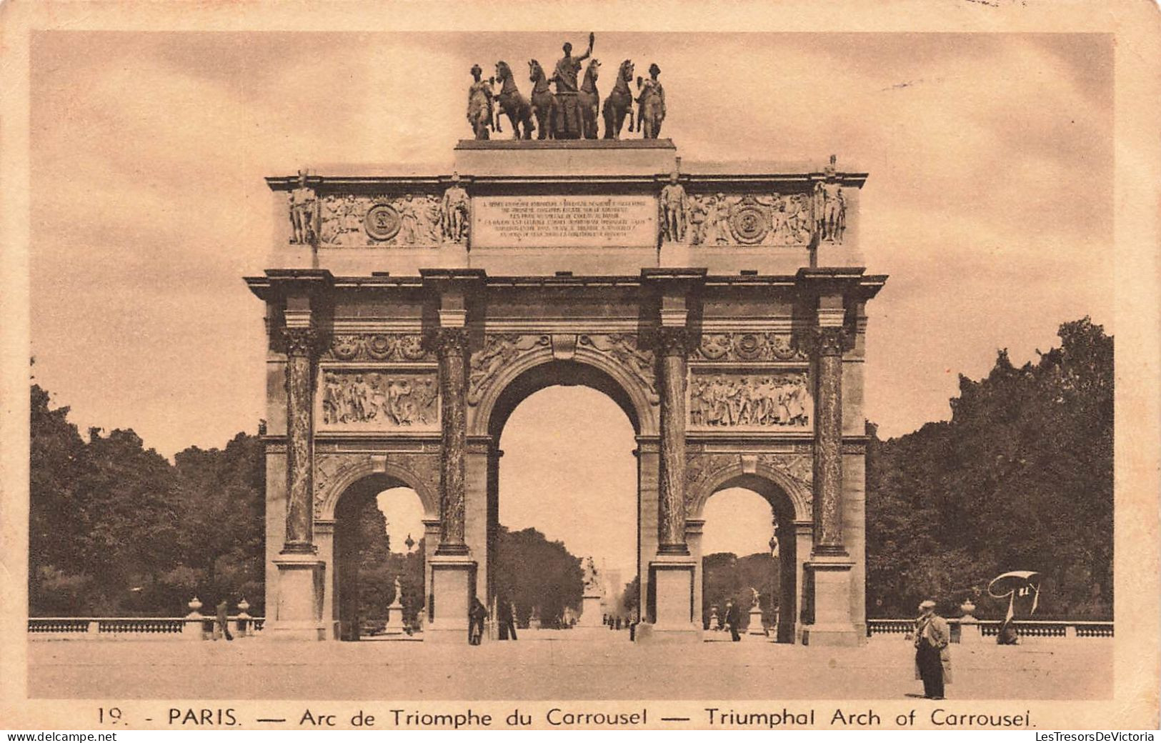 FRANCE - Paris - Vue Générale De L'Arc De Triomphe Du Carrousel - Carte Postale Ancienne - Arc De Triomphe