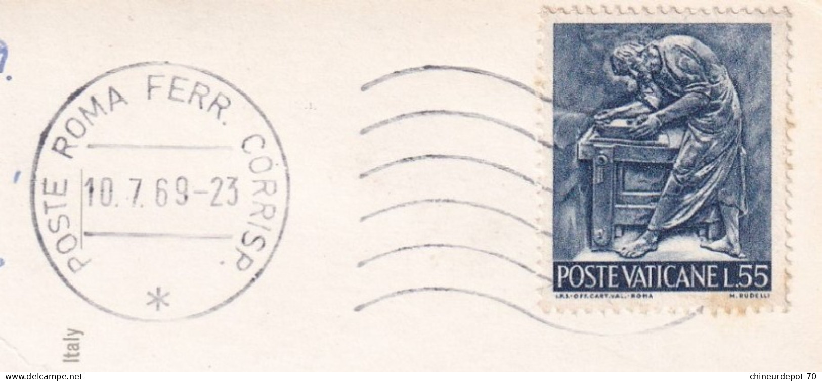 Poste Roma Ferr Corrisp 1969 Poste Vaticane Pape Paulus Pp VI - Enteros Postales
