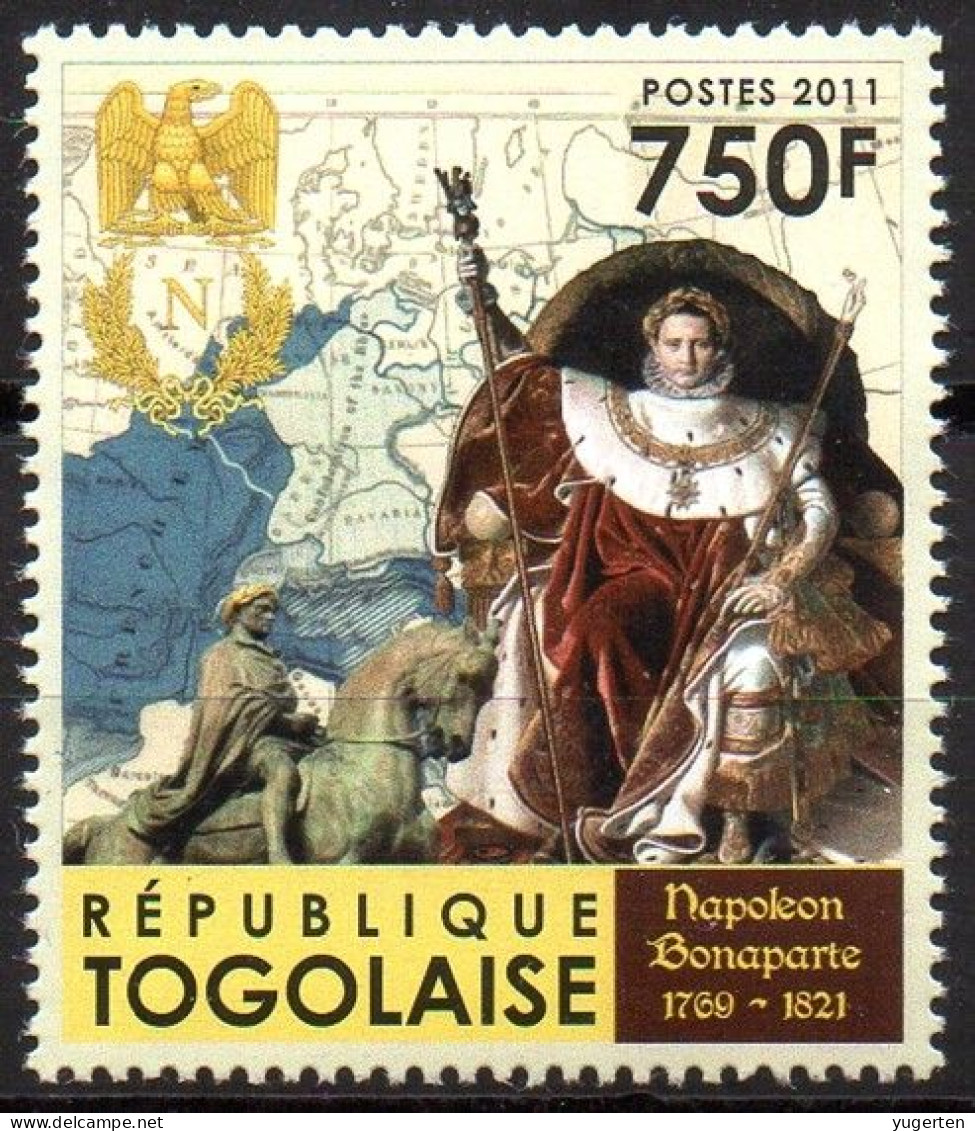 TOGO 2011 - 1v - MNH - 190th Anniversary Of Napoleon Bonaparte - Map - Horse - Napoleone - Eagle - Cheval - Aigle Pferd - Napoleón