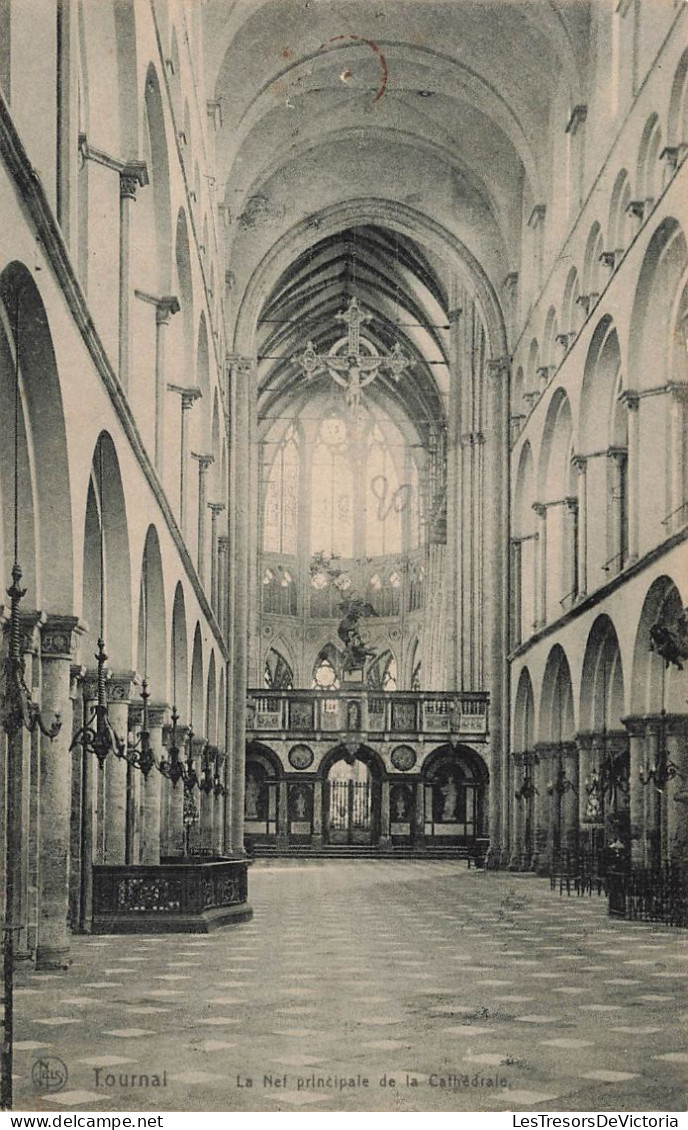 BELGIQUE - Tournai - La Nef Principale De La Cathédrale - Carte Postale Ancienne - Doornik