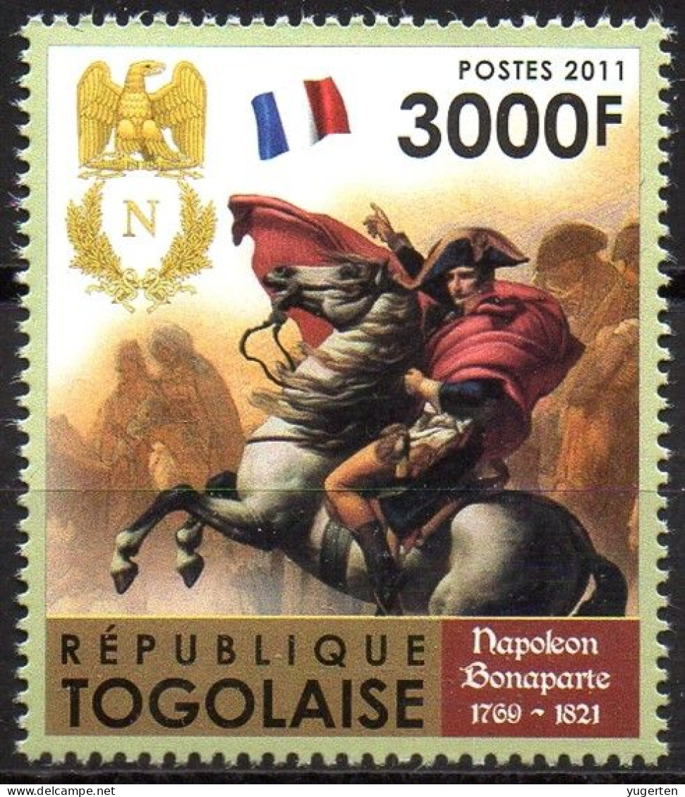 TOGO 2011 - 1v - MNH - 190th Anniversary Of Napoleon Bonaparte - Napoleone - Eagle - Aigle - France - Horse - Pferd Flag - Napoleon