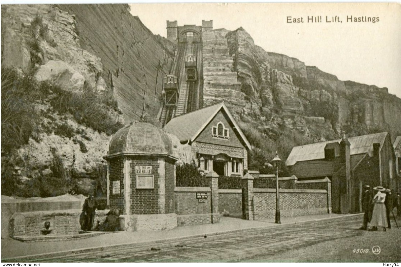 CPA  East Hill Lift Hastings England 28 July 1918 - Hastings