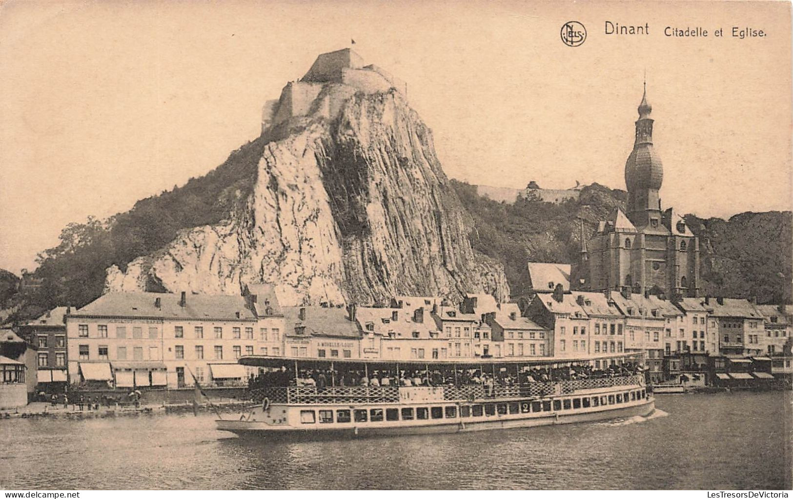 BELGIQUE - Dinant - Citadelle Et Eglise - Bateau - Carte Postale Ancienne - Dinant