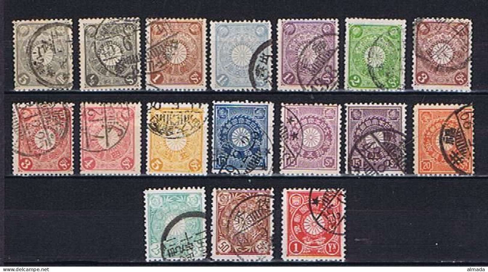 Japan 1899-1907: Chrysanthemum, 17 Diff. Used, Gestempelt - Gebraucht