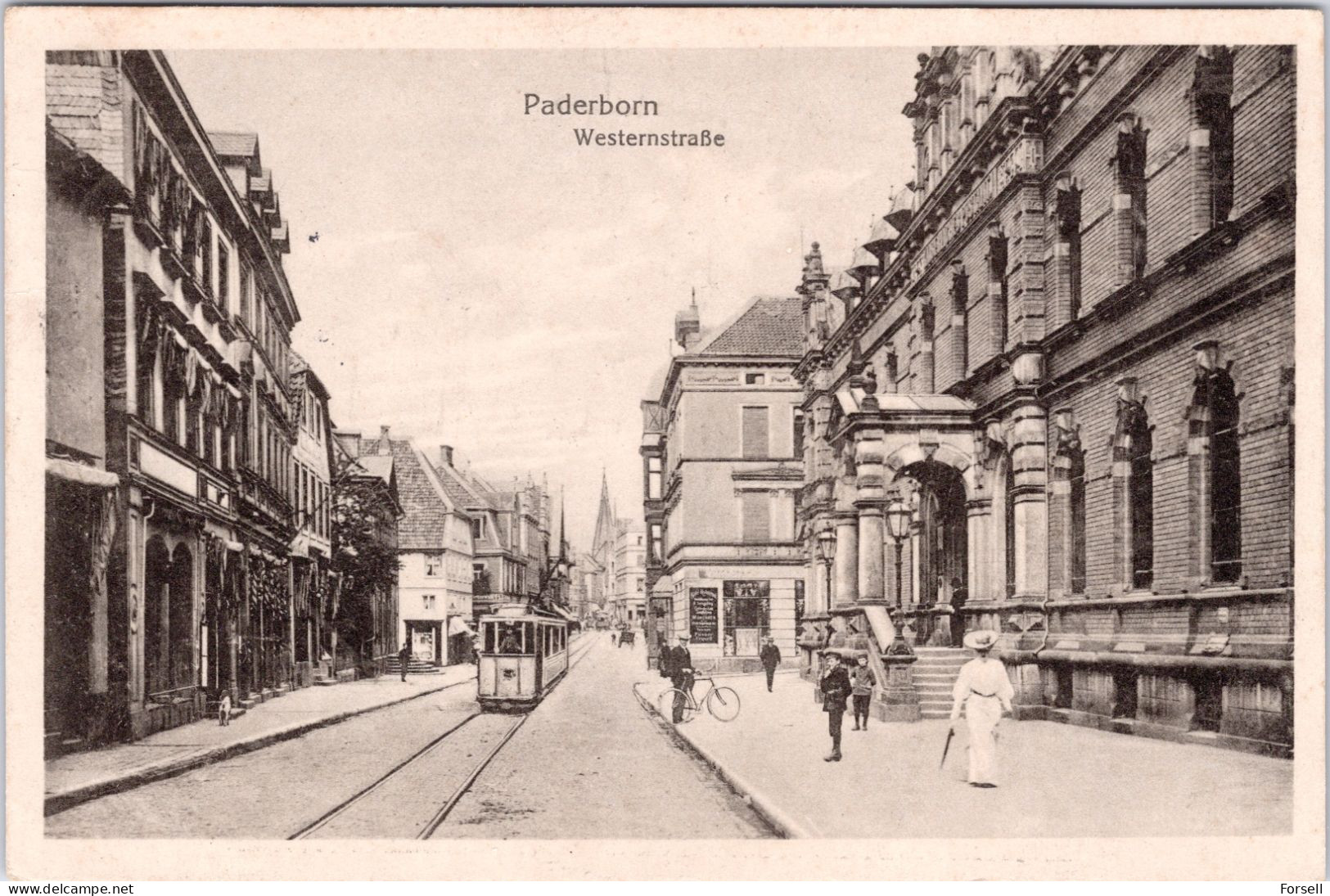 Paderborn Westernstraße (Strassenbahn / Tram) (Feldpost 1916) - Paderborn