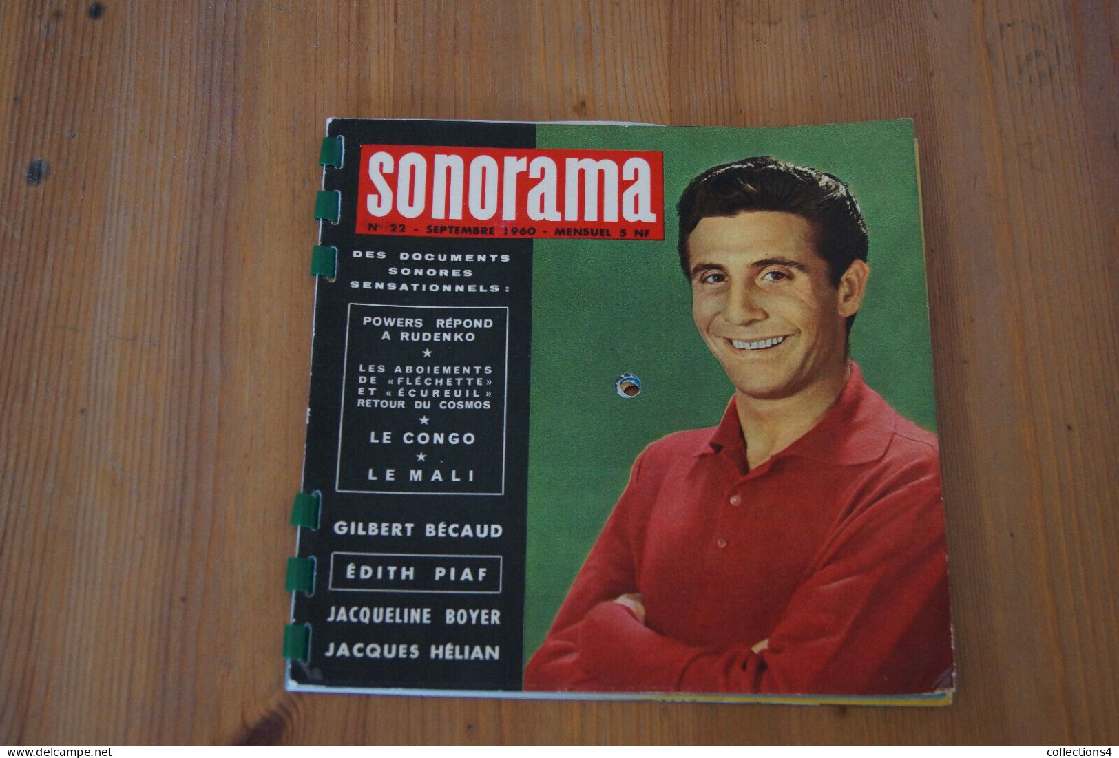 SONORAMA N° 22 SEPT 1960 G BECAUD EDITH PIAF JACQUELINE BOYER JACQUES HELIAN ET + - Formati Speciali