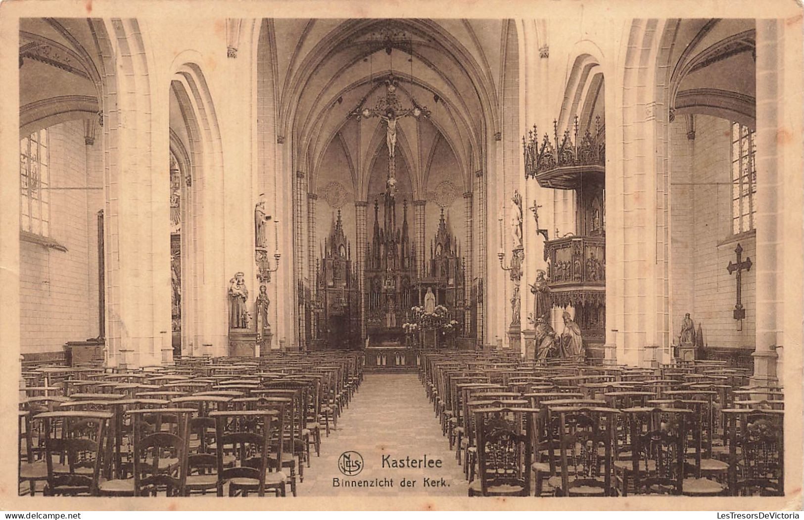 BELGIQUE - Kasterlee - Binnenzicht Der Kerk - Orgue - Autel - Carte Postale Ancienne - Kasterlee